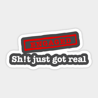 Engaged Sticker